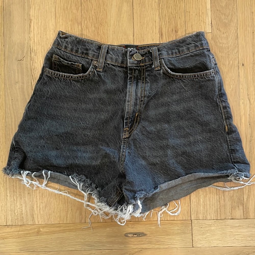 BDG/Urban Outfitters, black jean shorts, size 28, discontinued